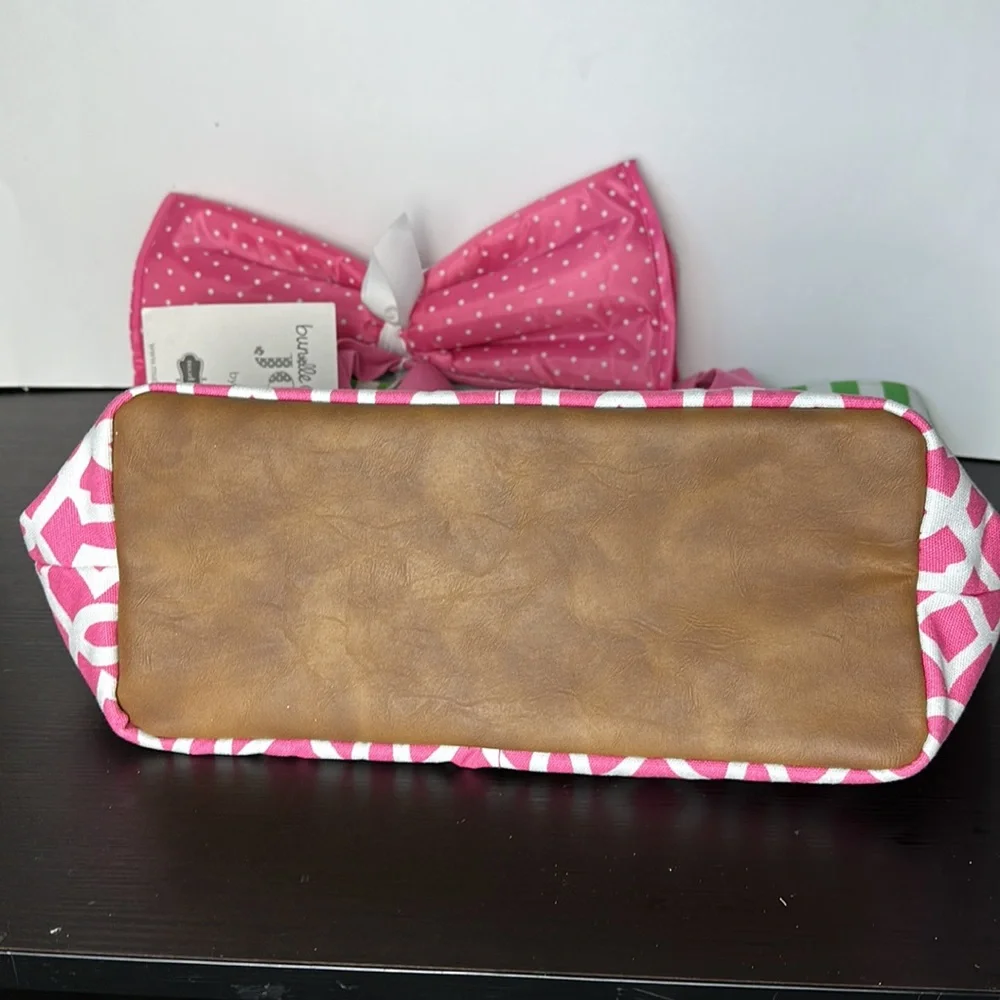 NWT Mud Pie Diaper Bag Pink/green
